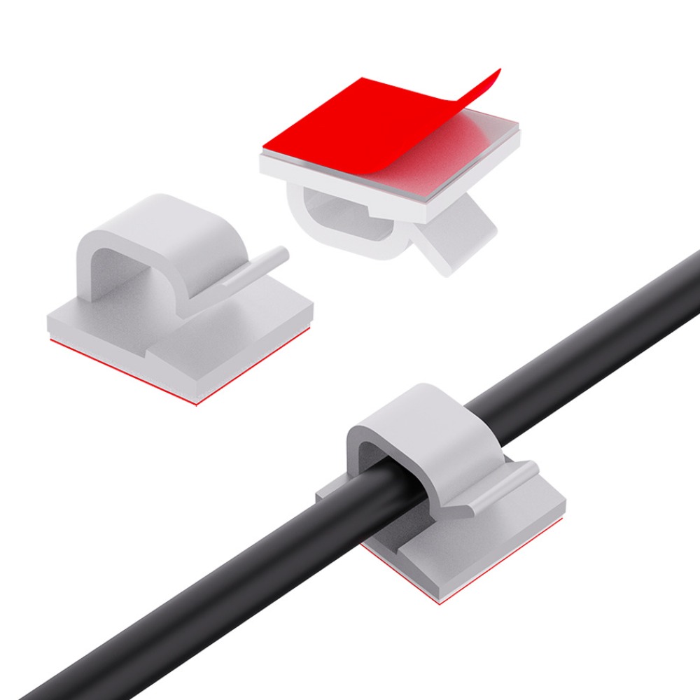 Cable Management Sleeve - مشبك كابلات بلاستيكي شفاف على شكل
