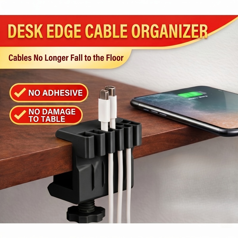 Cable Management Sleeve - 3 مشابك لإدارة الكابلات على سطح