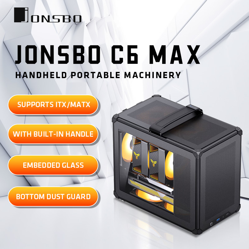 Pc Gaming Center - حافظة MATX بمقبض شبكي من JONSBO